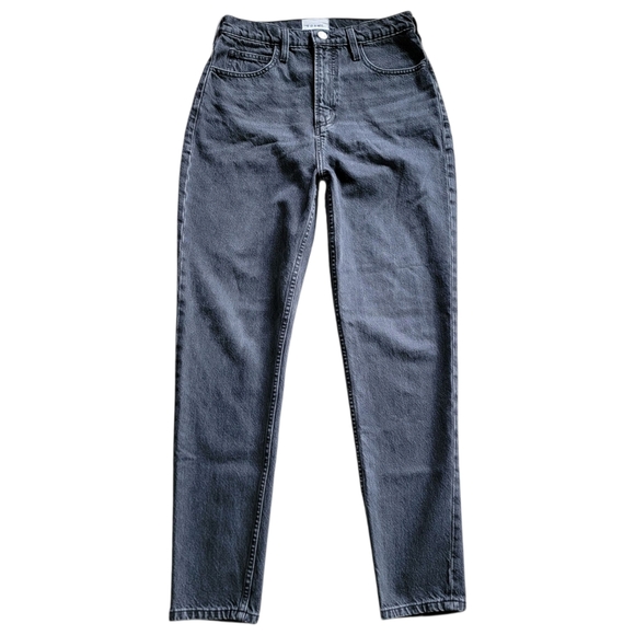 Frame‎ 100% Cotton High Waist Tapered Leg Classic Mom Jeans 26 Black